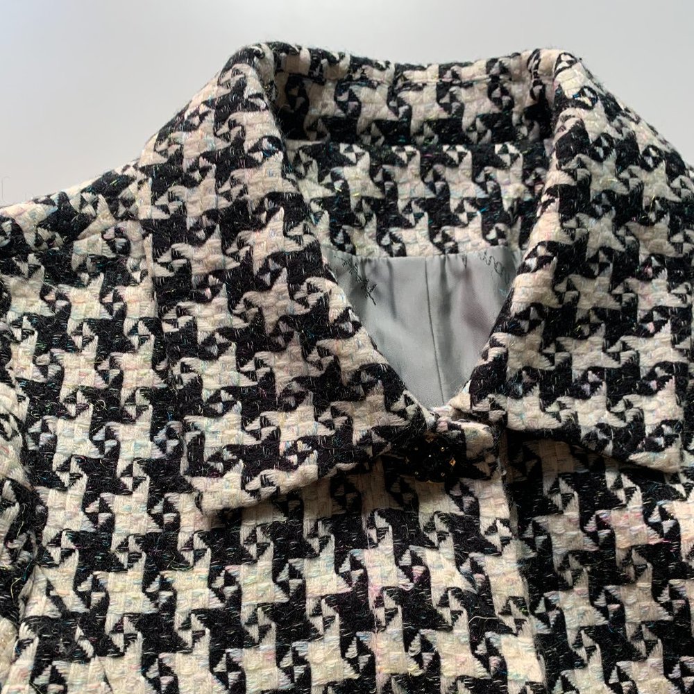 Japan Vintage Houndstooth Collared Coat